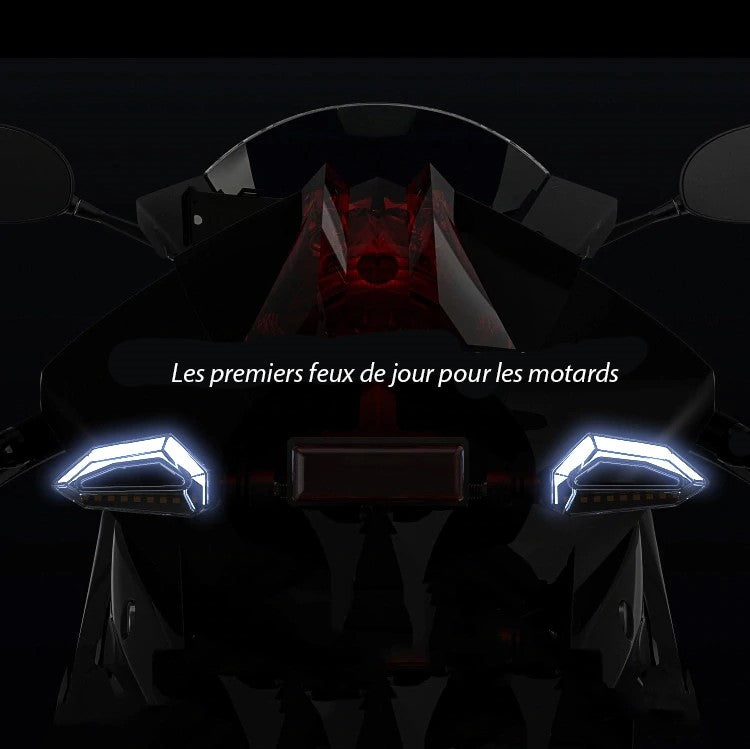FEZZ 2pcs Clignotant Moto Led Universel Clignotants Moto Feu de Jour  Clignotant Moto Ampoule Sequentiel Homologue, Ambre